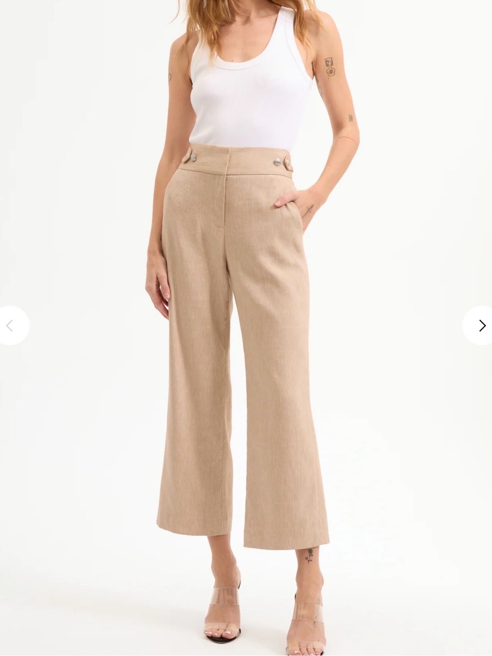 Veronica Beard Aubrie Cropped Wide Leg Pant